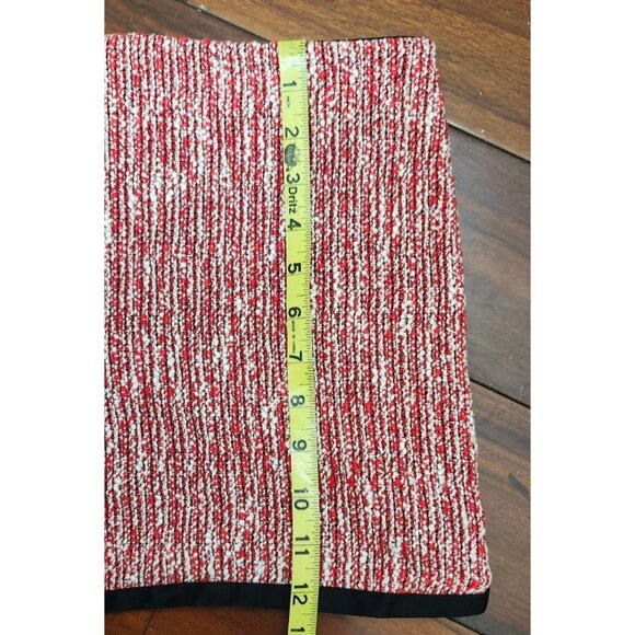 Maje Paris Tweed High Waist Red Black Trim Shorts Size 40 FR 8 US Chic Elegant - Picture 9 of 10